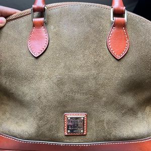 Dooney and Bourne Dillen Suede Satchel in Ivy